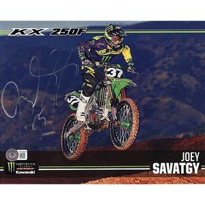 Joey Savatgy Signed Motocross 8x10 Photo Beckett Moto-X Supercross BAS Autograph